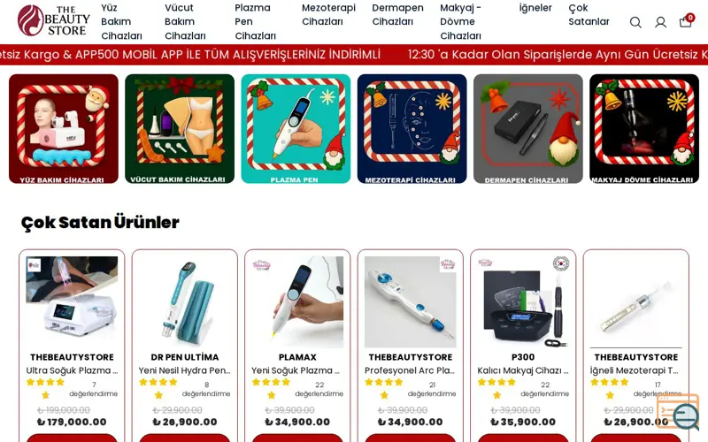 Screenshot of Yüz Güzellik Bakım Cihazları Mağazası, a launch using Hosting.com.tr