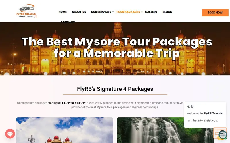 Screenshot of FlyRB Travels -