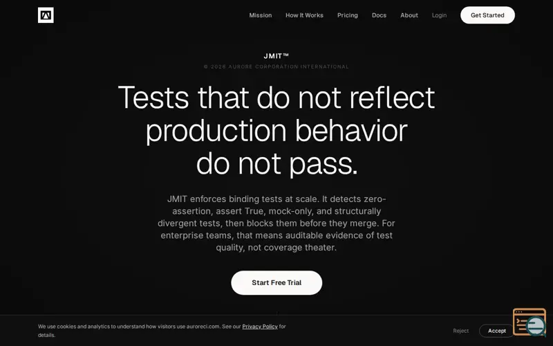 Screenshot of JMIT