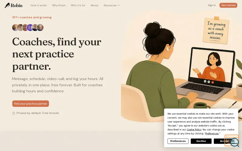 Screenshot of Practice With Robin
