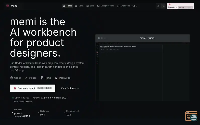 Screenshot of memi
