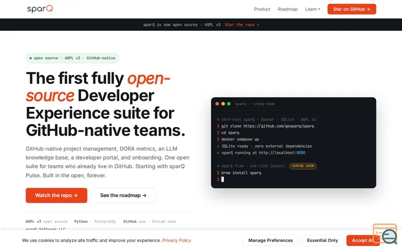 Screenshot of sparQ