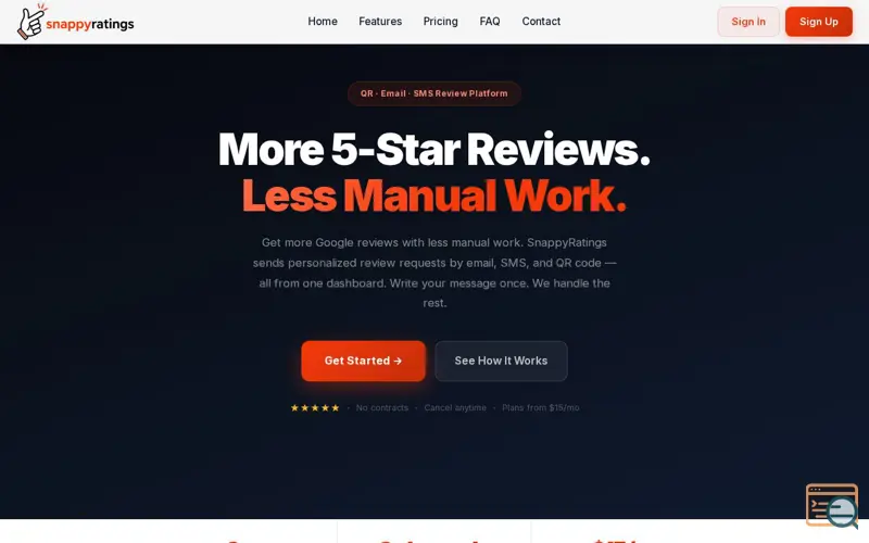 Screenshot of SnappyRatings — More Google Reviews