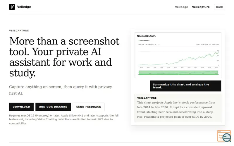 Screenshot of VeilCapture