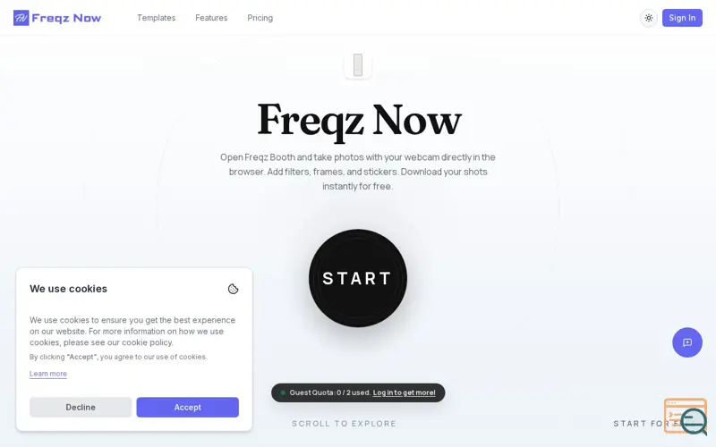 Screenshot of Freqz Now