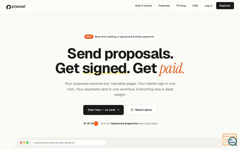 Screenshot of Prposal
