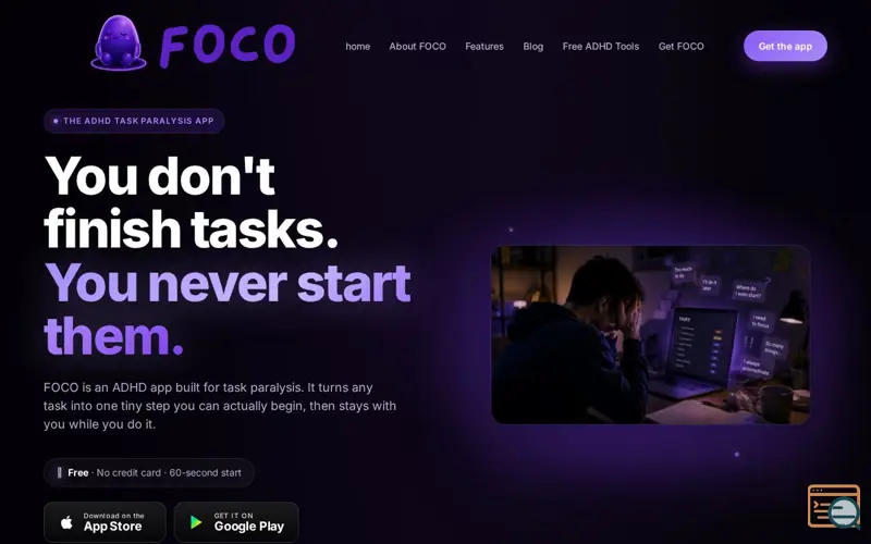 Screenshot of FOCO