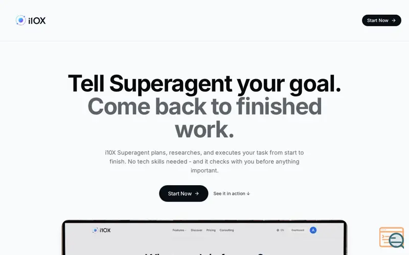Screenshot of Superagent by i10X