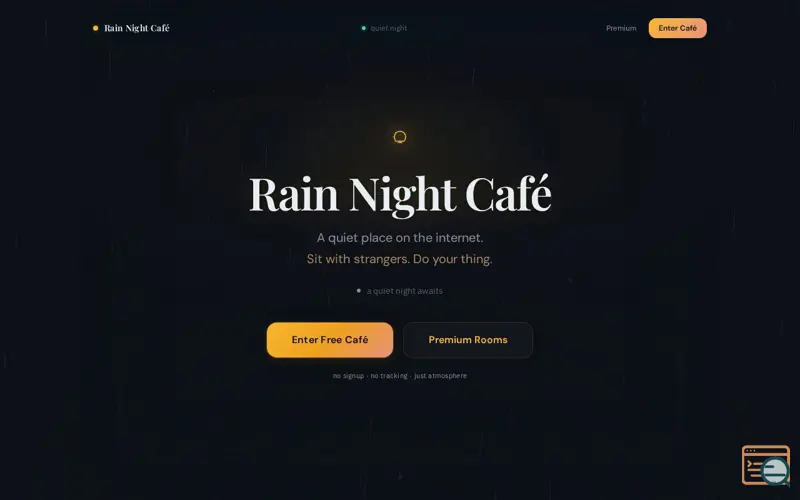 Screenshot of Rain Night Café