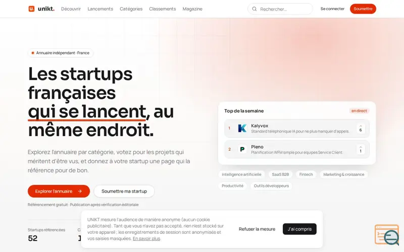 Screenshot of UNIKT