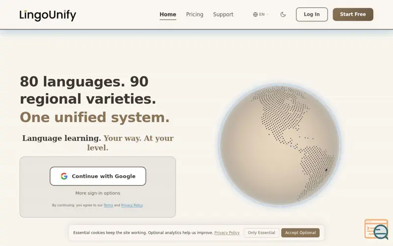 Screenshot of LingoUnify