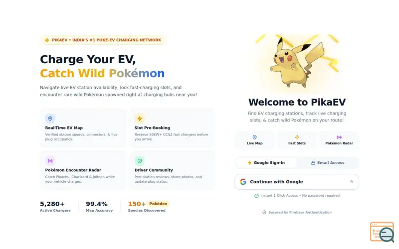 Screenshot of PikaEV