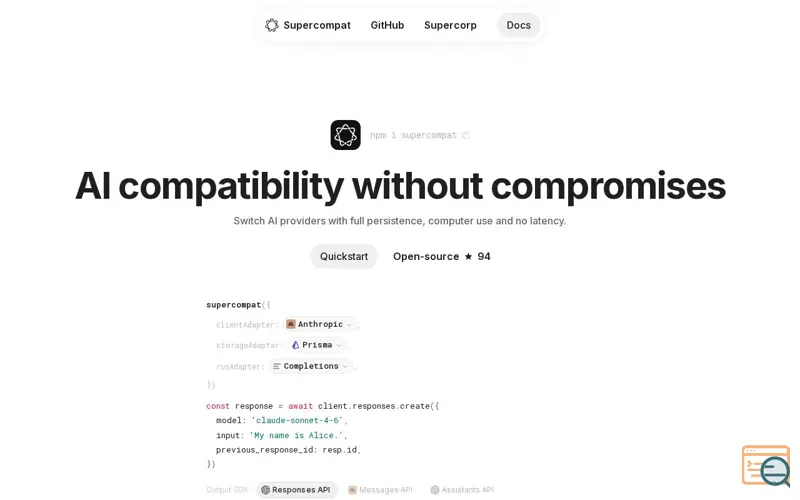 Screenshot of Supercompat