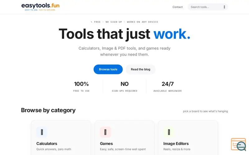 Screenshot of EasyTools.Fun