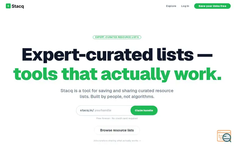 Screenshot of Stacq