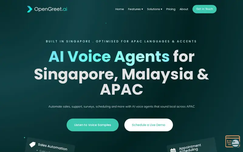 Screenshot of OpenGreet.ai, a launch using Chatway