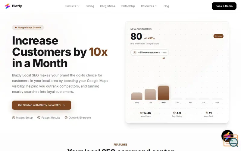 Screenshot of Blazly Local SEO