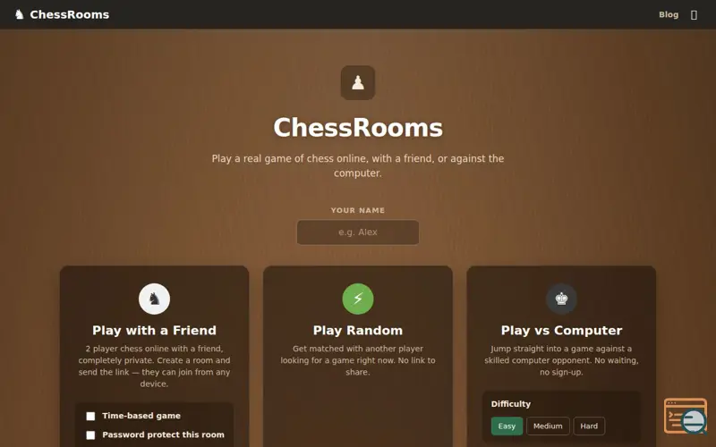 Screenshot of ChessRooms