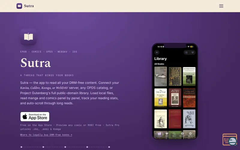 Screenshot of Sutra