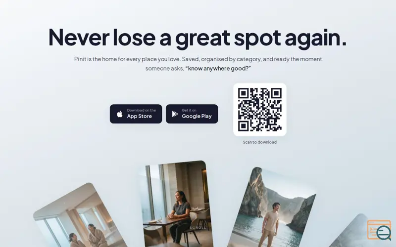 Screenshot of Pinit — Never lose a great spot again