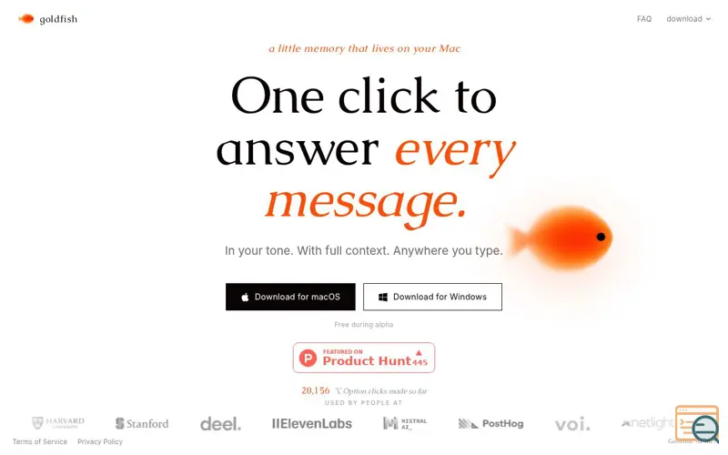 Screenshot of Goldfish