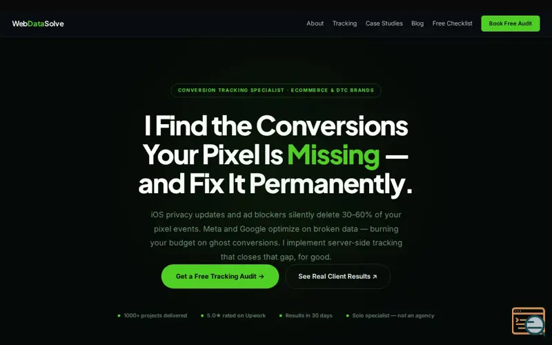 Screenshot of WebDataSolve