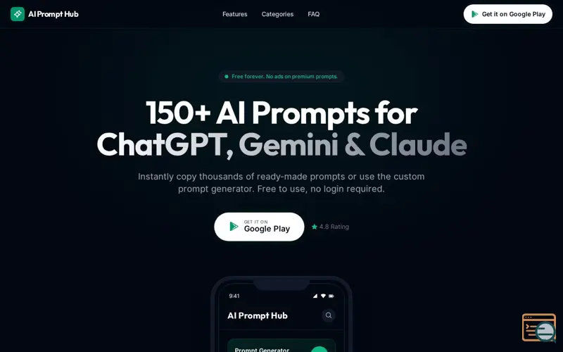 Screenshot of AI Prompt Hub