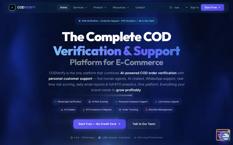 Screenshot of CODVerify