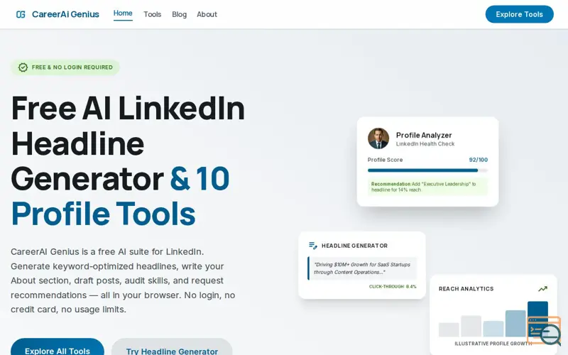 Screenshot of CareerAI Genius