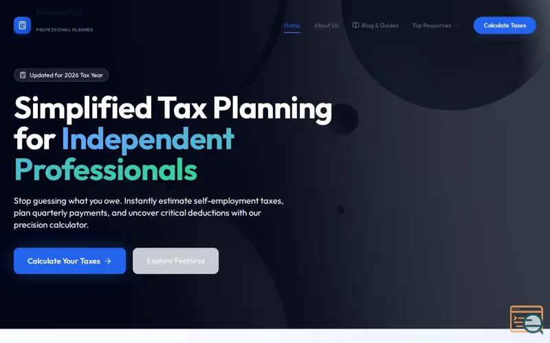 Screenshot of FreelanceTaxHQ