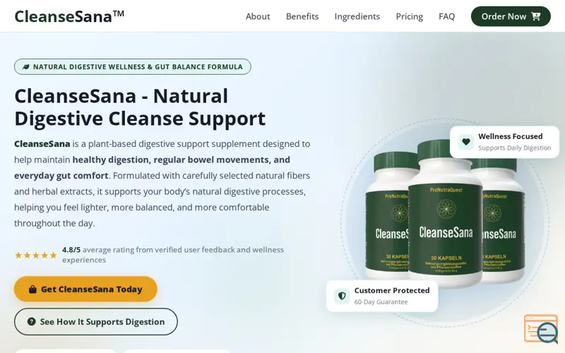 Screenshot of CleanseSana Official