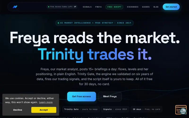Screenshot of OnwardBTC Trinity Gate
