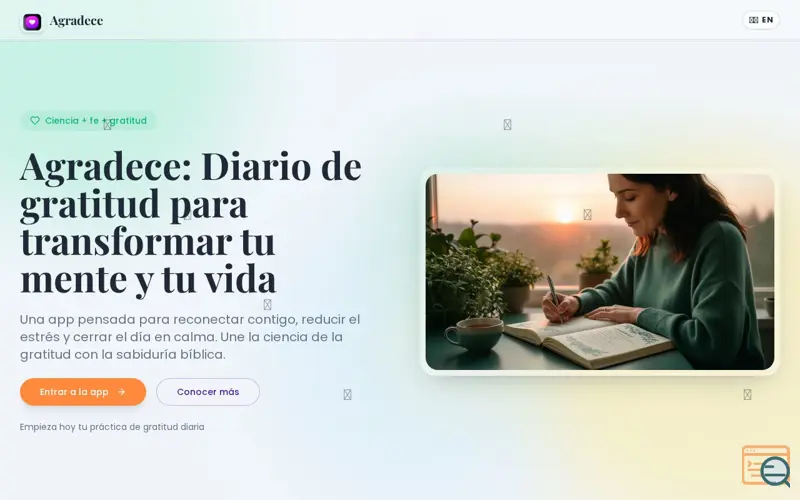 Screenshot of Agradece
