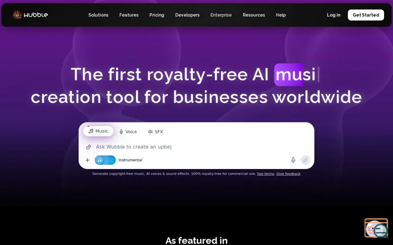 Screenshot of Wubble.ai