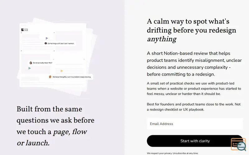 Screenshot of Sense Check