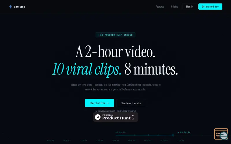 Screenshot of CastDrop