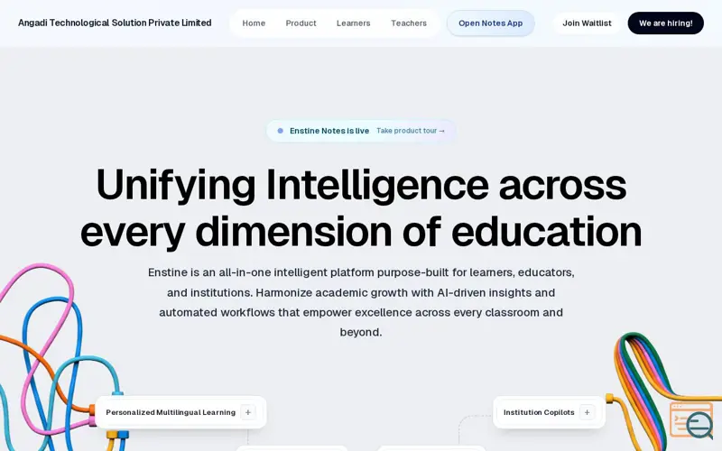 Screenshot of Enstine by Angadi Technological Solution