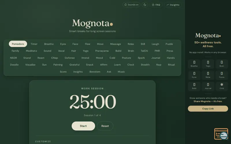 Screenshot of Mognota