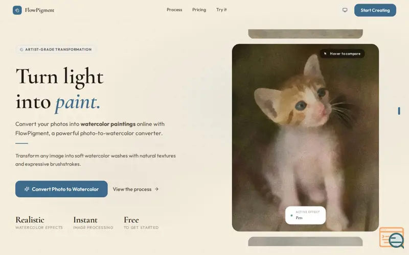 Screenshot of FlowPigment