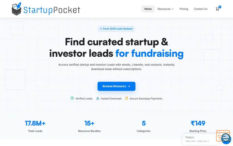 Screenshot of Startup Pocket