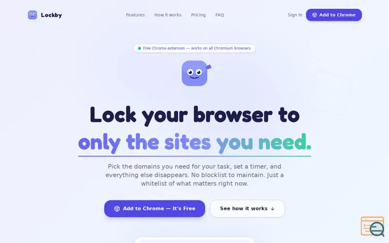 Screenshot of Lockby