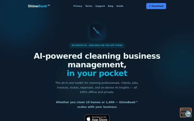 Screenshot of ShineBook