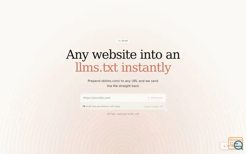 Screenshot of okllms