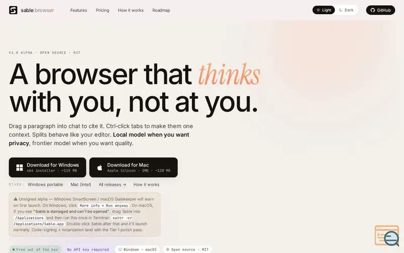 Screenshot of Sable