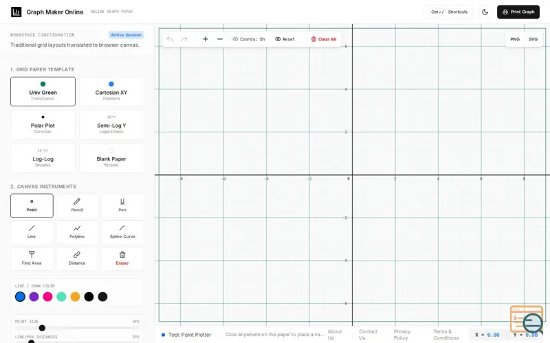 Screenshot of Graph Maker Online