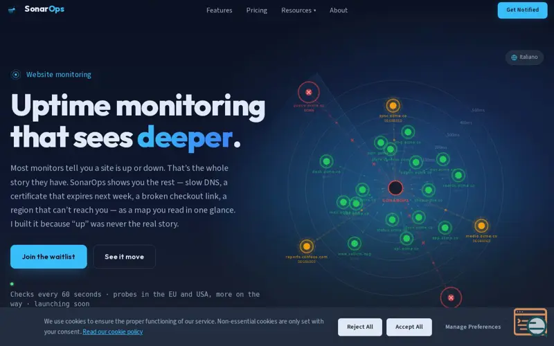 Screenshot of SonarOps