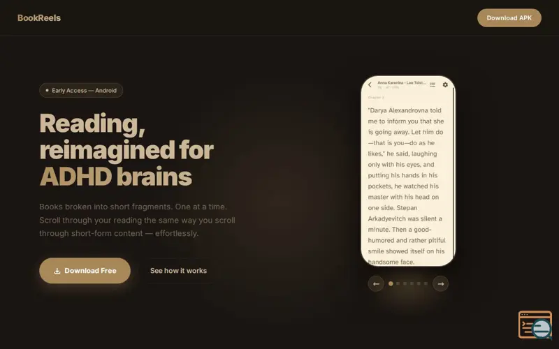 Screenshot of BookReels — Read More, Forget Less