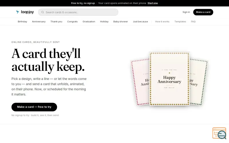Screenshot of LoopJoy