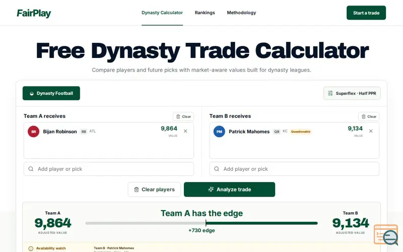 Screenshot of Dynasty Trade Calculator