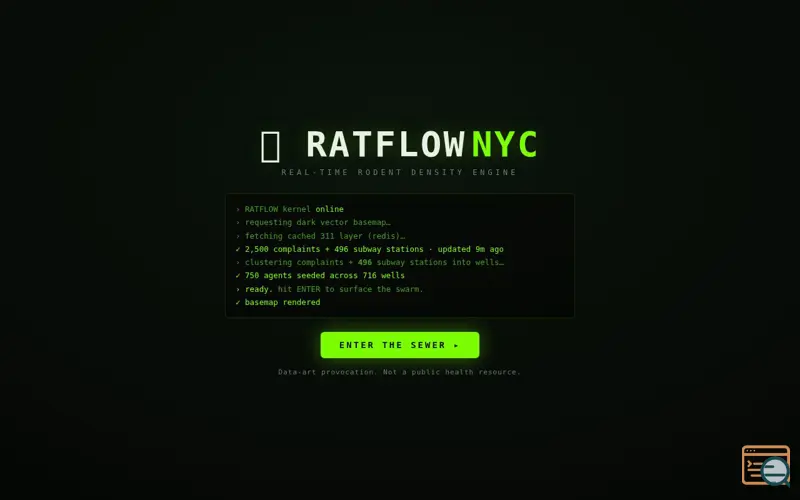 Screenshot of RATFLOW NYC